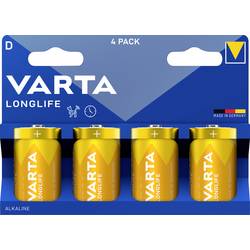 Varta VARTA Longlife D Blister 4 Mono (D)-Batterie Alkali-Mangan 1.5 V 4 St. 4120101424