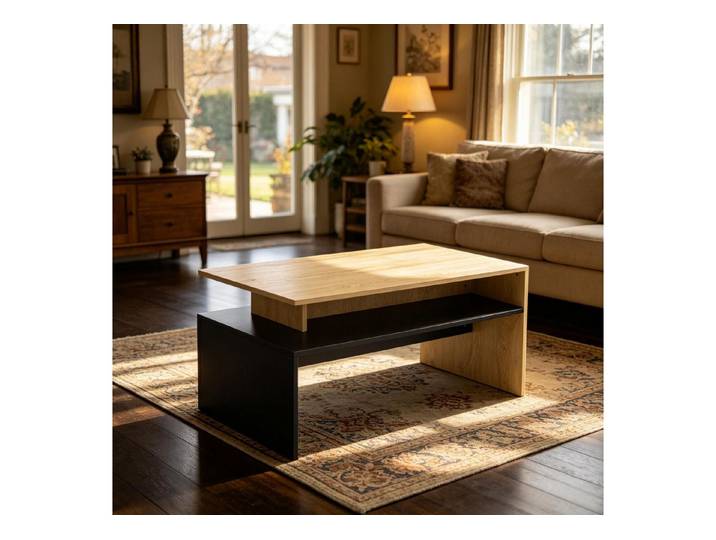 FELIXLEO Couchtisch Moderner Couchtisch mit Aufbewahrungsregal (1-St)