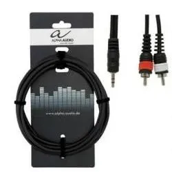 Y-Kabel Stereoklinke auf 2 x Chinch 3m