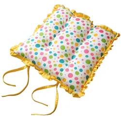 STUHLKISSEN Bunte Punkte mit Rüschen 40/40/5 cm