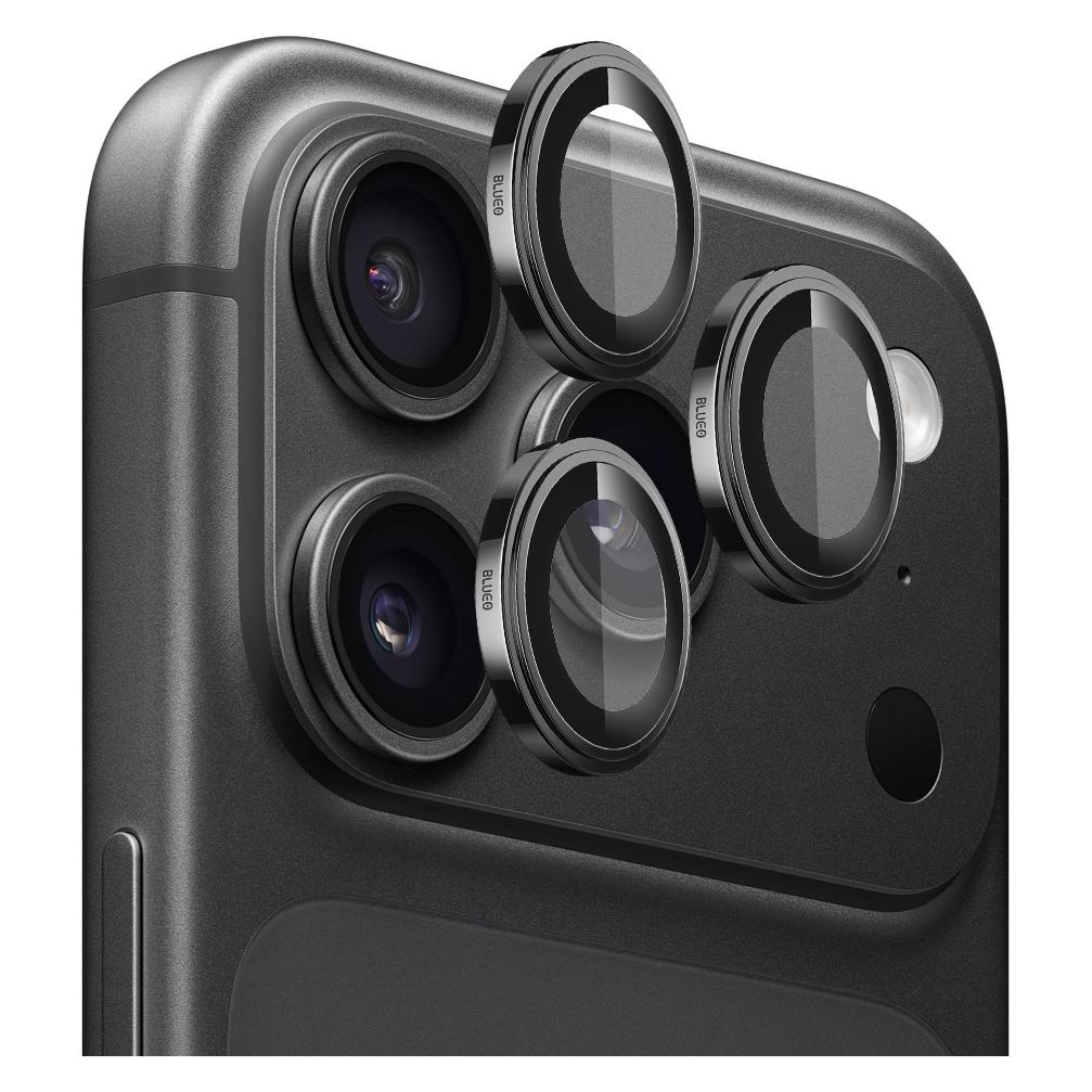 BlueO - Sapphire Crystal Original Lens Protector - iPhone 18 Pro / iPhone 18 Pro Max - Black (1 Stk., Apple iPhone 18 Pro, Apple iPhone 18 Pro Max) (75119851)
