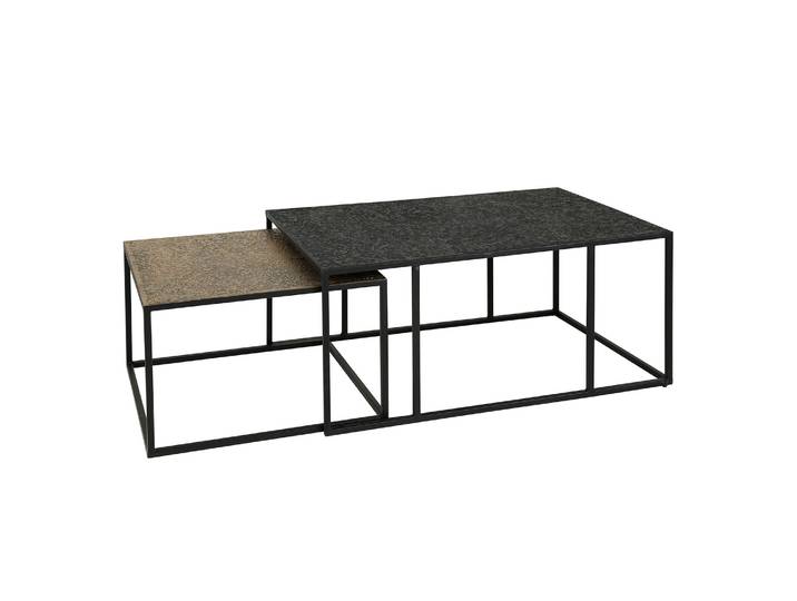 Clemento Metallic Couchtisch organisch