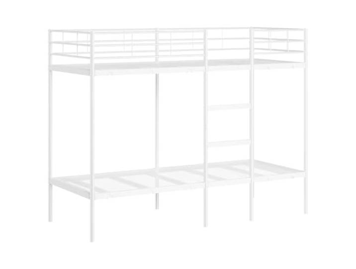 vidaXL Etagenbett ohne Matratze Weiß 75x190 cm Stahl