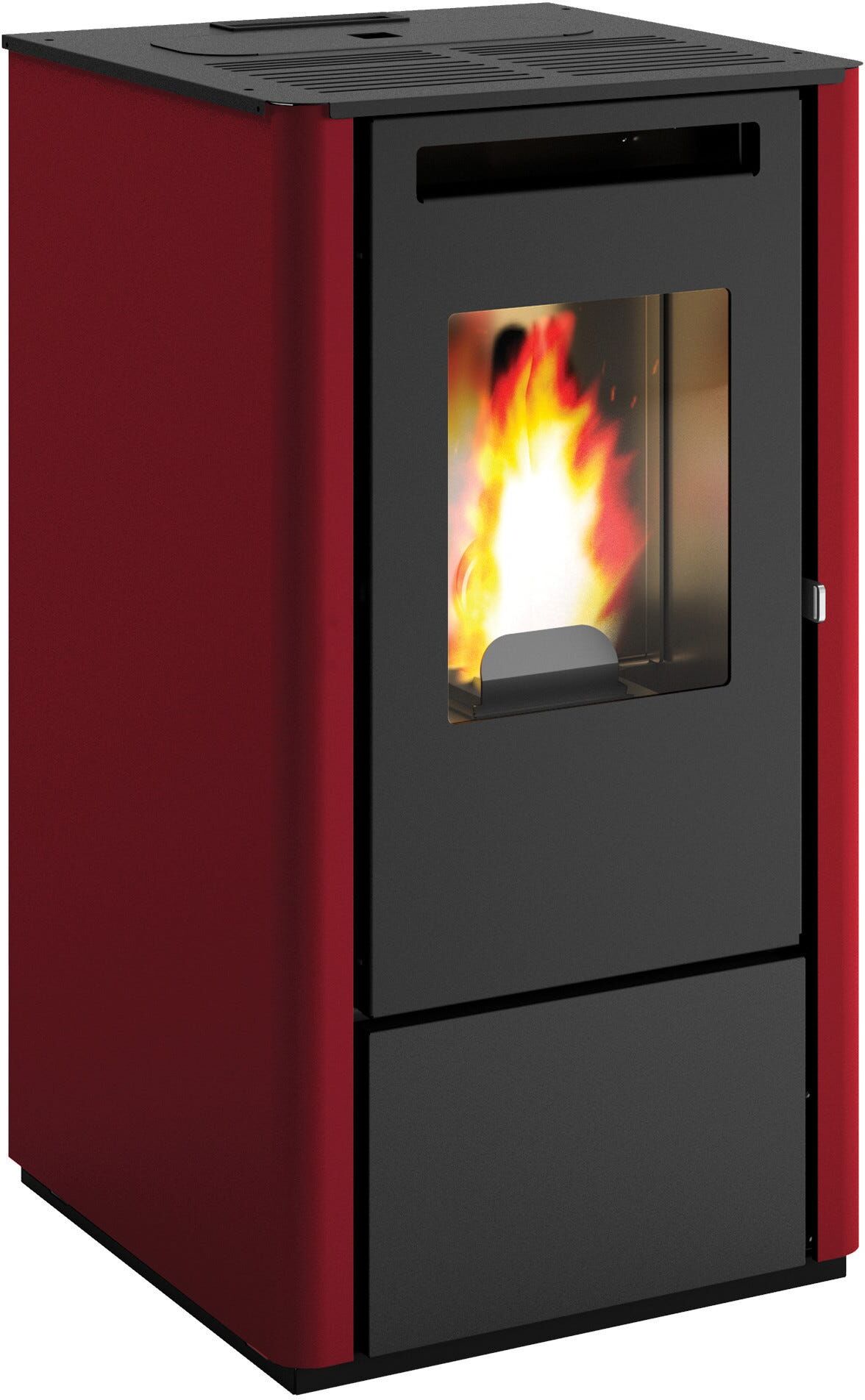 Punto Fuoco STUFA A PELLET AD ARIA  LOREN 8 kW ROSSA