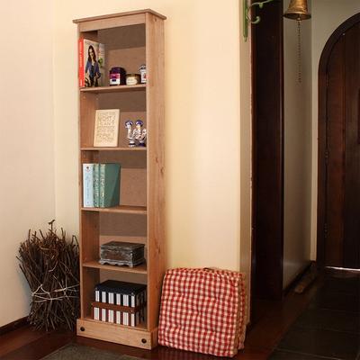 Furniture Dash   Wood Bookcase Tall Narrow Corona Collection
