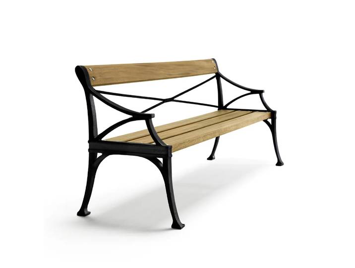 Byarums bruk Lessebo Sofa Eiche geölt, schwarzes Gestell