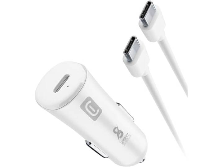 cellularline Super Fast Auto Power Kit 25W - USB-C naar USB-C - Samsung
