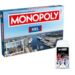 Monopoly - Kiel inkl. Top Trumps THW Kiel Brettspiel Gesellschaftsspiel Spiel Cityedition Stadtedition