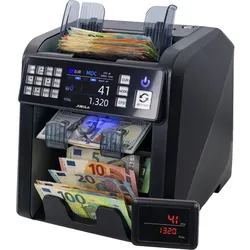 Jubula MV-600 Banknotenzähler | Banknotensortierer für gemischte Geldscheine | UV/MG/IR/DD / 2CIS usw. | EUR USD GBP usw. | Geldzählmaschine