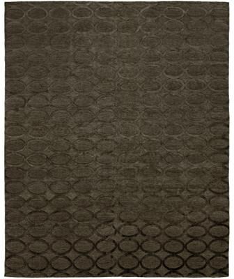 KALATY Modern Hand-Knotted Wool & Viscose Area Rug
