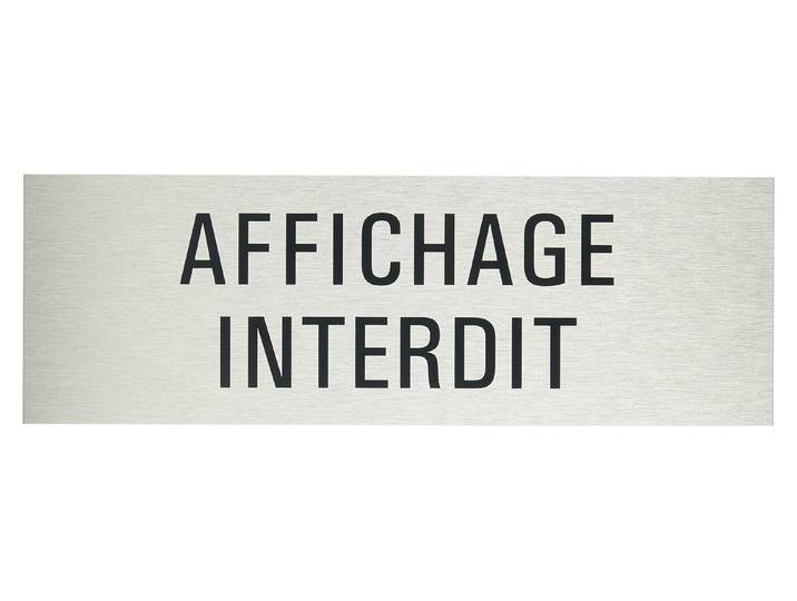 Alu-Schild Merci de ne rien afficher 25 × 8 cm