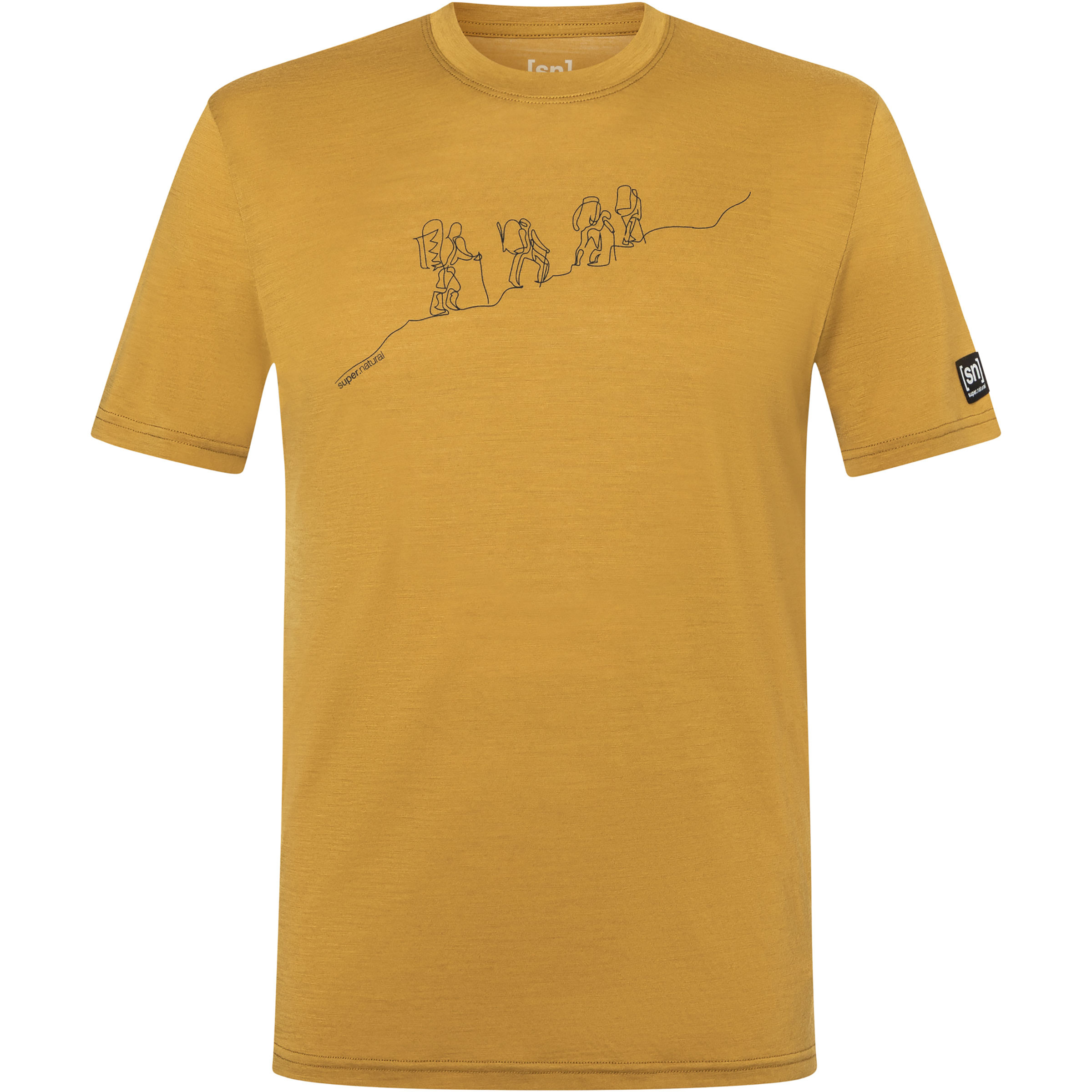 Super.Natural Hiking Herren T-Shirts gelb Größe XL Yoga | Lifestyle Hautfreundlich Merinowolle
