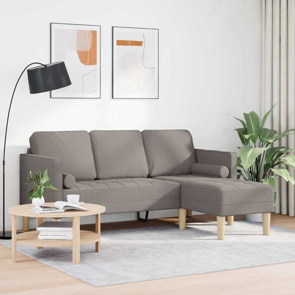 vidaXL Ensemble de Canapés Taupe 173 x 131 x 67 cm Polyester