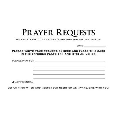 Prayer Card - Prayer Requests (Pkg 50), Set von Warner Press, Warner Press