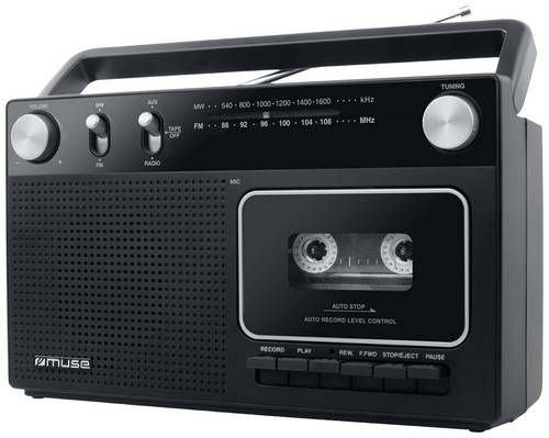 Muse M-152 RC Kofferradio UKW, AM, FM Schwarz