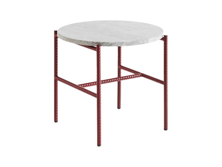 HAY Table d appoint Rebar Ø45 cm Grey marble-barn red'