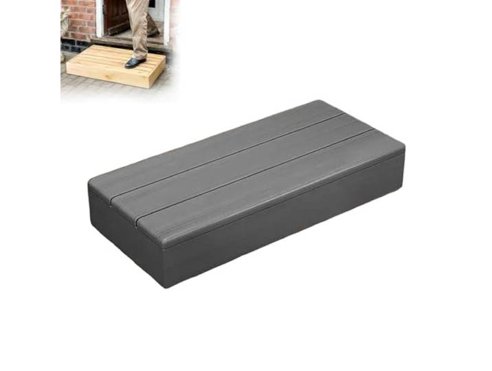 Pounjsd Tritthocker für Erwachsene, One Step Stool, Mobilitätshelfer mit Rutschfester Unterseite, Stepping Stools mit 440LBS Kapazität, Holzhockerstufe für Schlafzimmer,Badezimmer, Küche,80×30×11cm