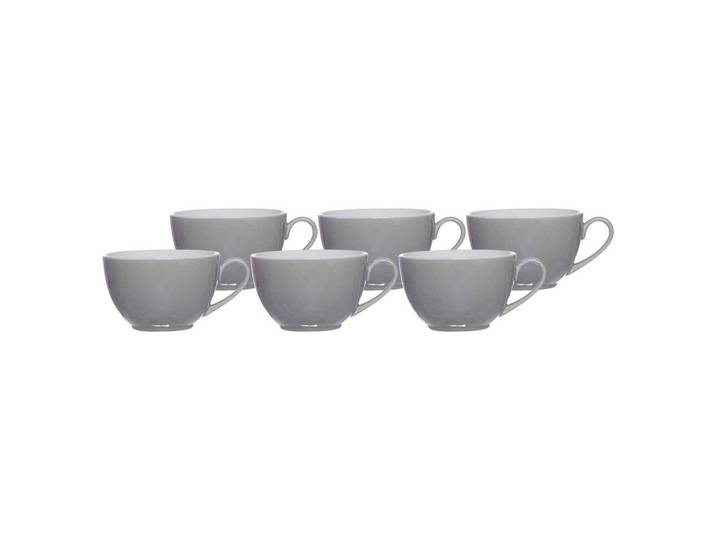 Ritzenhoff Breker Kaffeetassen Doppio Grau 200 ml 6er Set, Keramik, 0.2 L, Geschirr, Tassen, Kaffeetassen