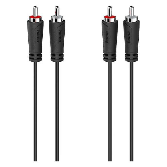 Hama Kabel Audio 2 Cinch-Stecker - 2 Cinch-Stecker 0,5 m (0.50 m, Cinch Kabel) (00205319)
