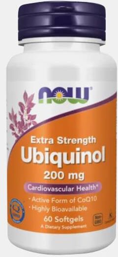NOW EXTRA STRENGTH UBIQUINOL 200mg 60 CAPSULAS