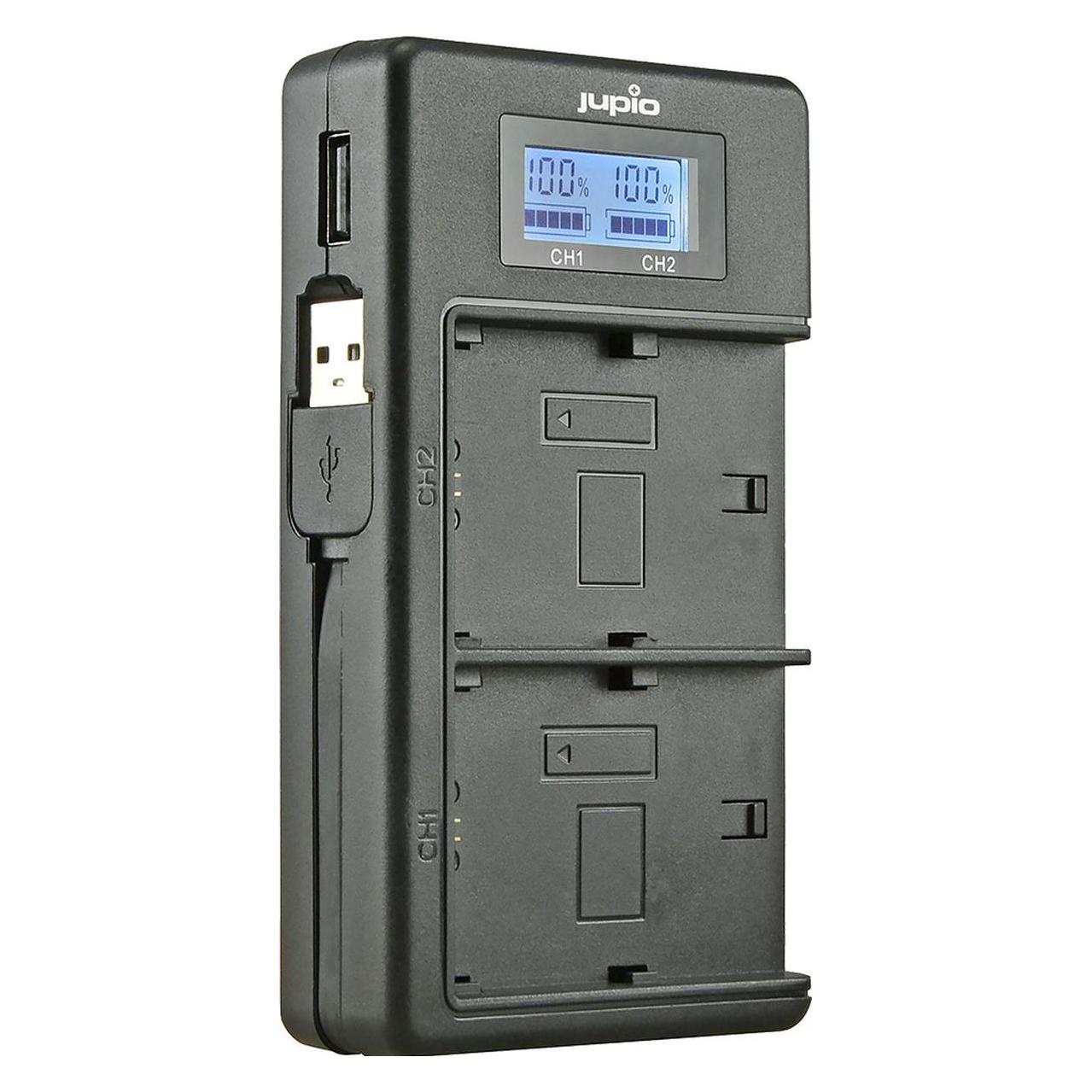 Jupio USB Duo Charger LCD voor Sony NP-FW50 (JDC2012) (Kamera Akku Ladegerät) (JDC2012)