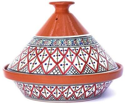 Large Ceramic Tagine Cooking Pot, Kamsah Bohemian Supreme