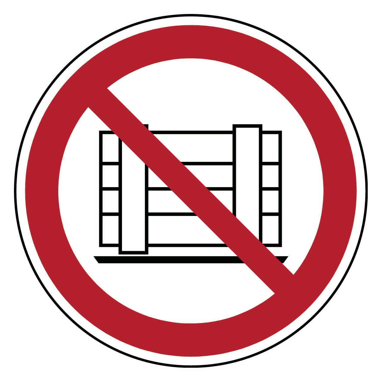 Brady ISO-Sicherheitsschild - Abstellen oder Lagern verboten (PIC P023-DIA 025-PE-SHEET/7)