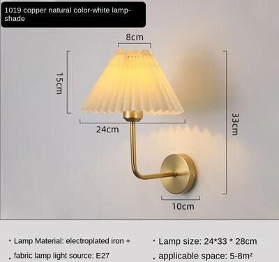 Uplift Picks Modern Fabric Wall Lamp Minimalist LED Wall Sconce c