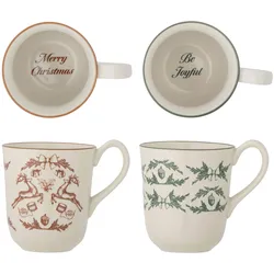 Bloomingville 2er Becher-Set Beth, Christmas, Ø 9xH10 cm