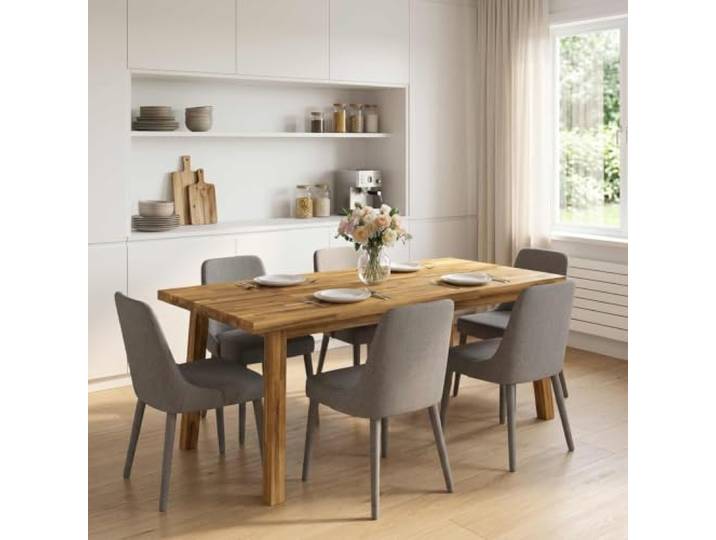 Rechteckige Tischplatte 140 x 60 x 3,2 cm Massivholz Akazie Massives Akazienholz,natürliche Textur,klare Linien,minimalistischer Stil,Innenbereich