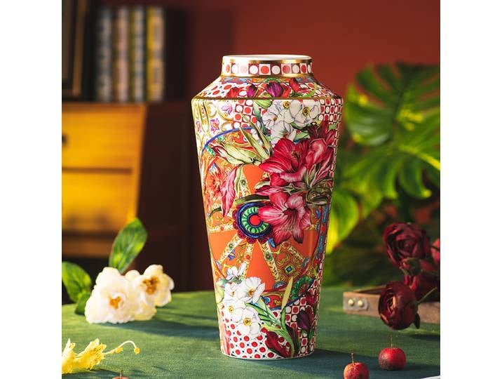 Vase en céramique, pièce de décoration pour la maison, arrangement floral de salon, vase de houx rétro, pièce de décoration pour la maison