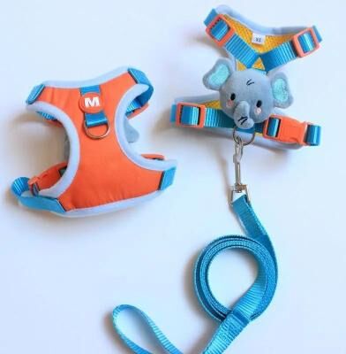 Uplift Essentials Escape Proof Nylon Mesh Cat Harness & Leash Set blue l