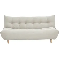 Design-Schlafsofa skandinavisch Beige und Eiche YUMI
