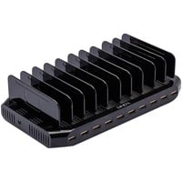 10 Port USB-Ladestation, 10x USB-A schwarz, gleichzeitiges Laden von bis zu 10 Tablets / Smartphones