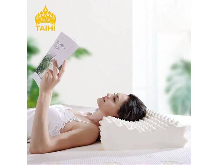 TAIHI Thaïlande latex oreiller Massage cervical orthopédique cou douleur oreillers pour dormir confortable et respirant cadeau pour les hommes