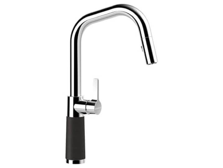 SCHOCK Küchenarmatur SC-530 Onyx – Hochdruck Armatur CRISTALITE mit ausziehbarer Schlauch-Brause und Standard Norm-Anschlüssen