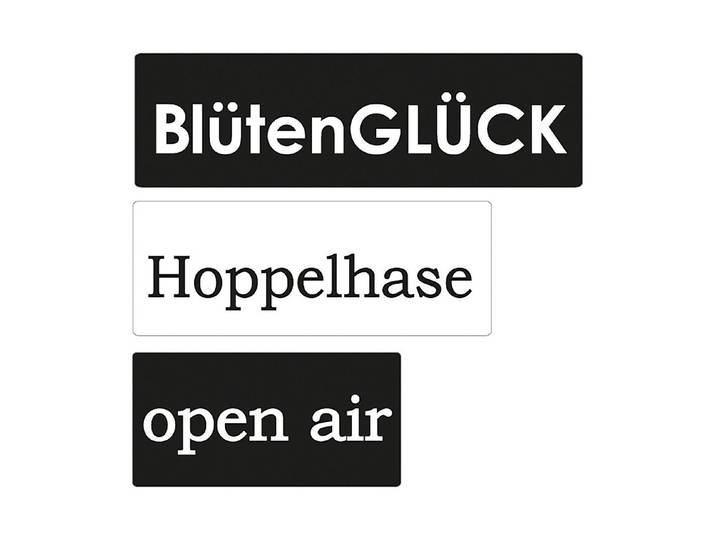 Rayher Labels Hoppelhase Blütenglück Open Air 3 × 1.5 4 × 1.5 5 × 1.5 cm 3 Stück