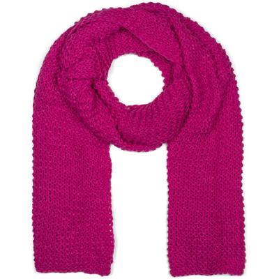 Strickschal STYLEBREAKER "Langer Strick Schal mit Wellen Strickmuster", Damen, pink (magenta), Obermaterial: 100% Polyacryl PAN., Modisch, Modetücher