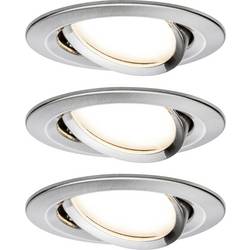 Paulmann 93483 Nova Einbauleuchte 3er Set LED LED 6 W Eisen (gebürstet)