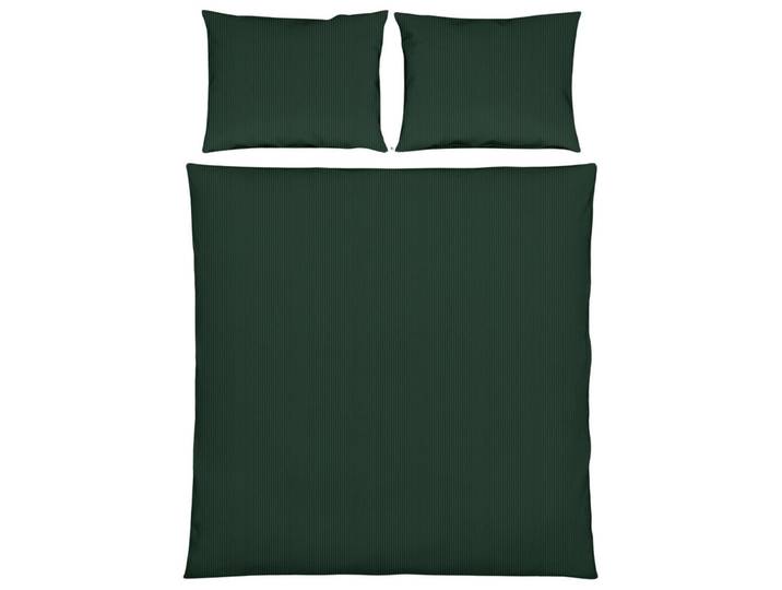 Dieter Knoll Bettwäscheset, Waldgrün, Textil, Streifen, 200x210 cm, Textiles Vertrauen - Oeko-Tex®, Bsci, atmungsaktiv, schadstoffgeprüft, edel glänzend, Heimtextilien, Bettwäsche, Bettwäsche, Damast Bettwäsche