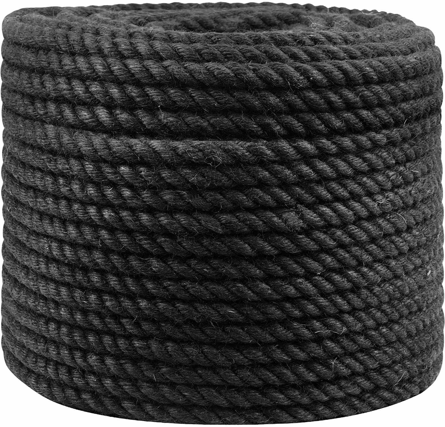 vidaXL Corde en Jute 10 mm Noir Jute 100% Tossa