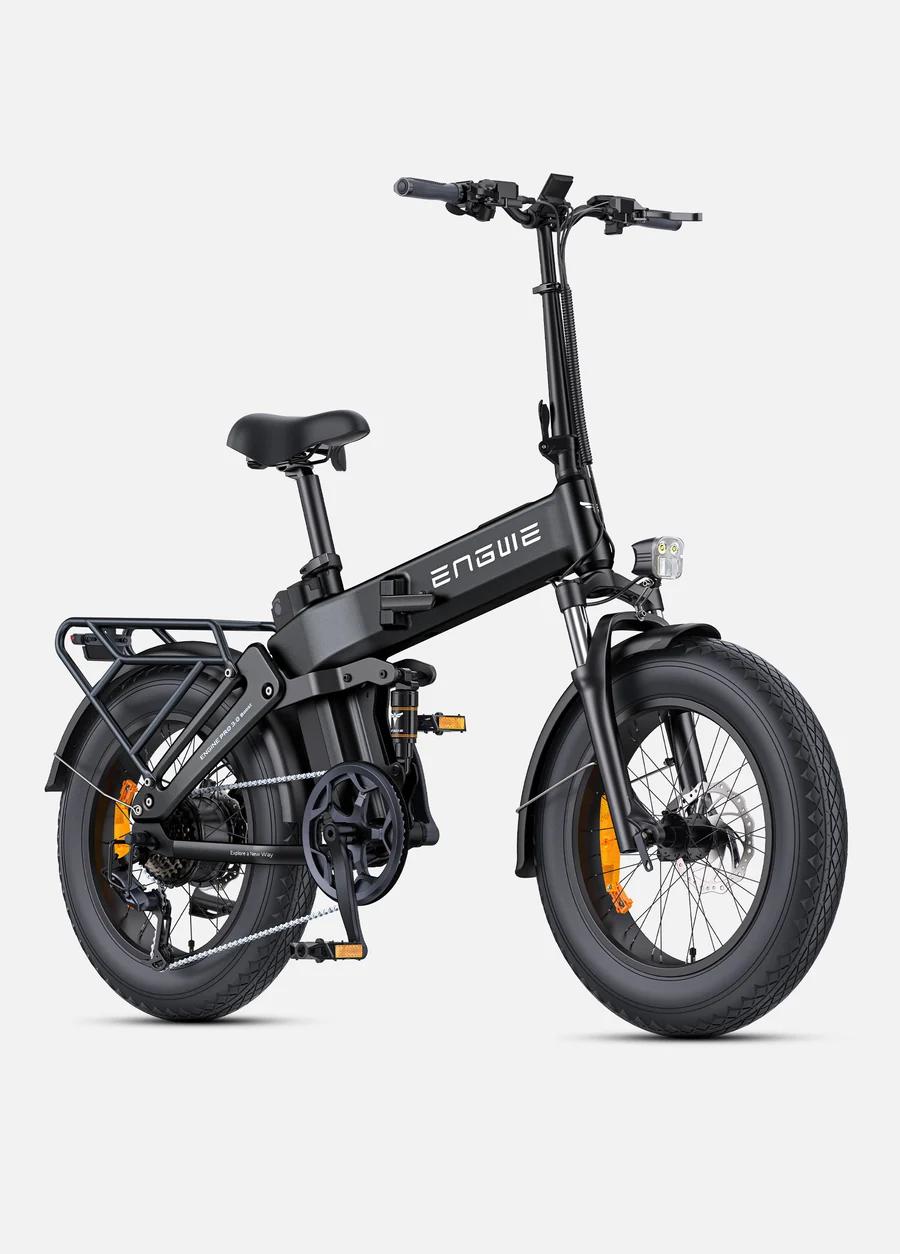 ENGWE Engine Pro 3.0 Boost E-Bike, 250 W, 90 Nm, 720 Wh, 130 km Reichweite, Vollfederung, 20 Zoll, faltbar, Schwarz