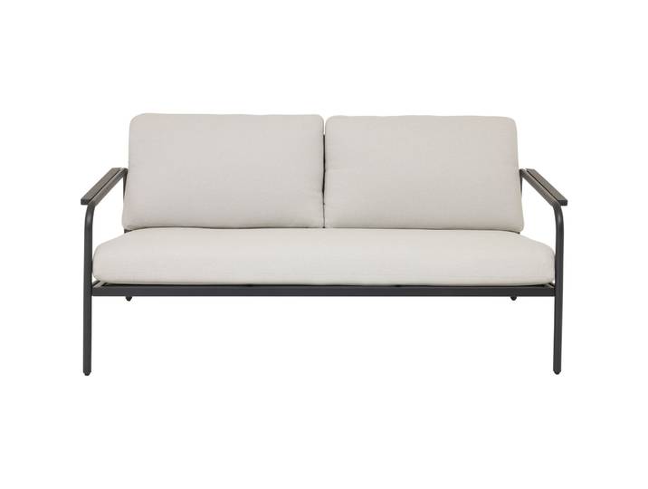 Gartenlounge Nalani schwarz Stahl 2 B 164.5 T 89 cm