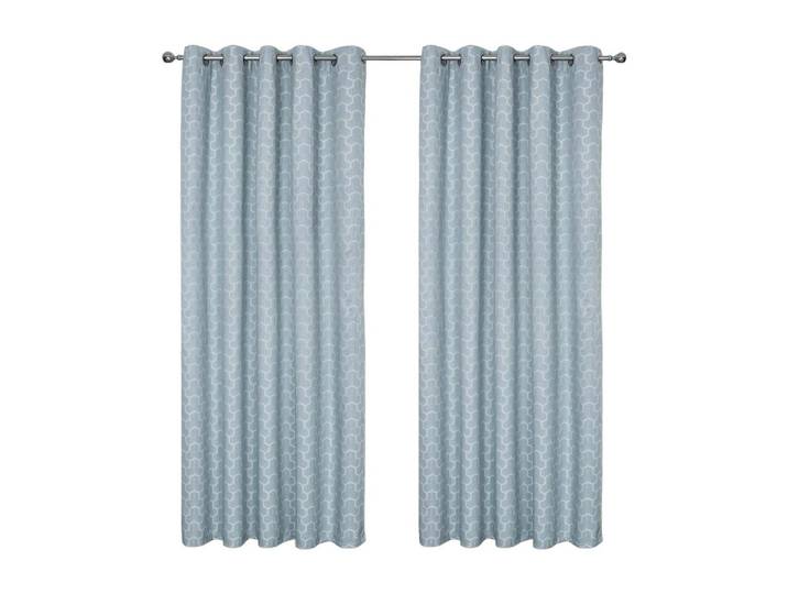 VERDUNKELUNGSVORHÄNGE geometrisch mit Thermo-Funktion, Ösen 167/137 cm