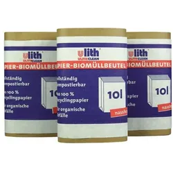 Ulith Bio-Abfallbeutel aus Papier »Ulithclean« 10 L braun 10 Stück braun, 20x34x16 cm