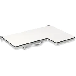 HEWI Duschklappsitz, L-förmig (USA) System 900, Edelstahl