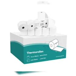 Inoverse Thermorolle  50 Rollen, EC-Rolle 57mm x 30mm x 12mm, 10 meter,  Kassenrolle