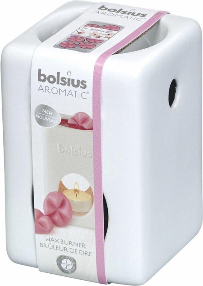 Bolsius Aromatic Tealight Brander Square Wit