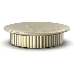 Of Line Seifenschale 12,5 cm sandfarbig mit goldfarbenem Sockel