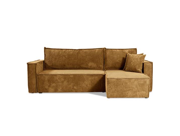 Petits-meubles Ecksofa Ezekiel 3 Sitzplätze Gelb, Holz, 236x145 cm, Wohnzimmer, Sofas & Couches, Wohnlandschaften, Ecksofas